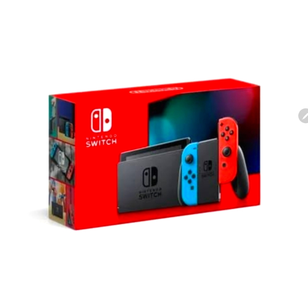 New in Box! Nintendo Switch with Neon Blue and Neon Red Joy-Con